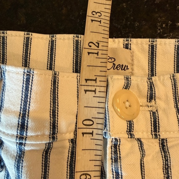 J. Crew Slim Wide-Leg Navy/Ivory Striped Jeans Size 28 - Picture 12 of 16